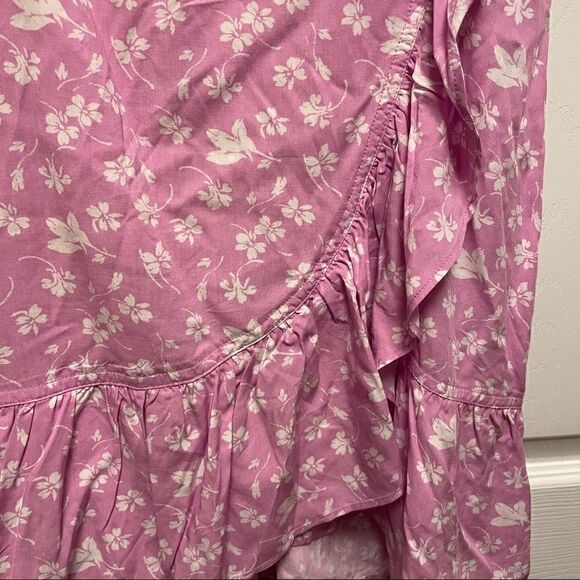 J. Crew Ruffle Front Softest Rayon Mini Dress Orchid 0 - Picture 4 of 7